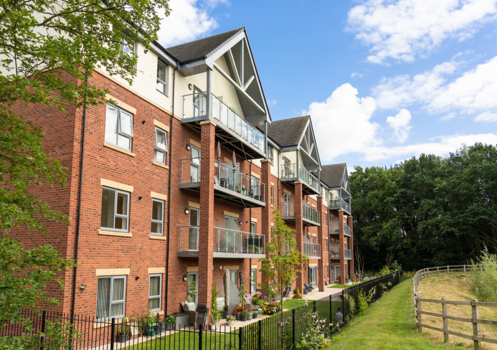 Apartments suburban english apartment building